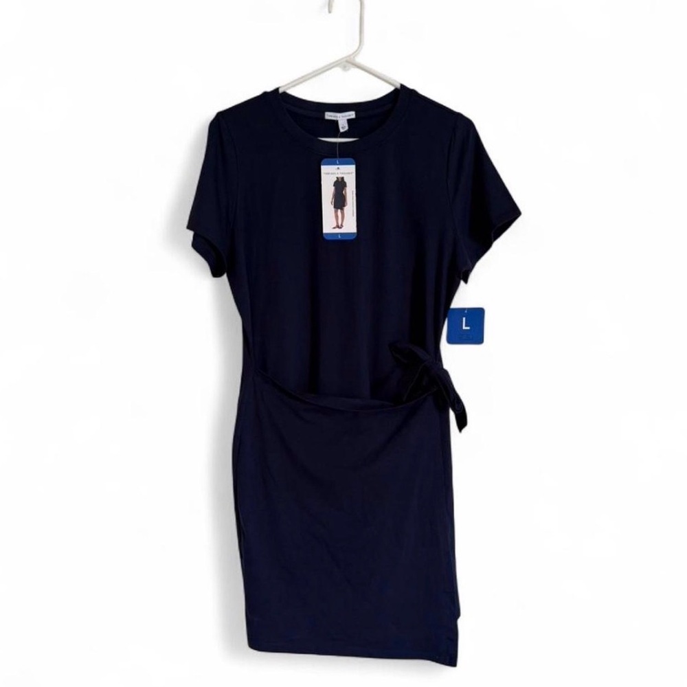 Threads 4 Thought Navy Short-Sleeve Wrap Dress